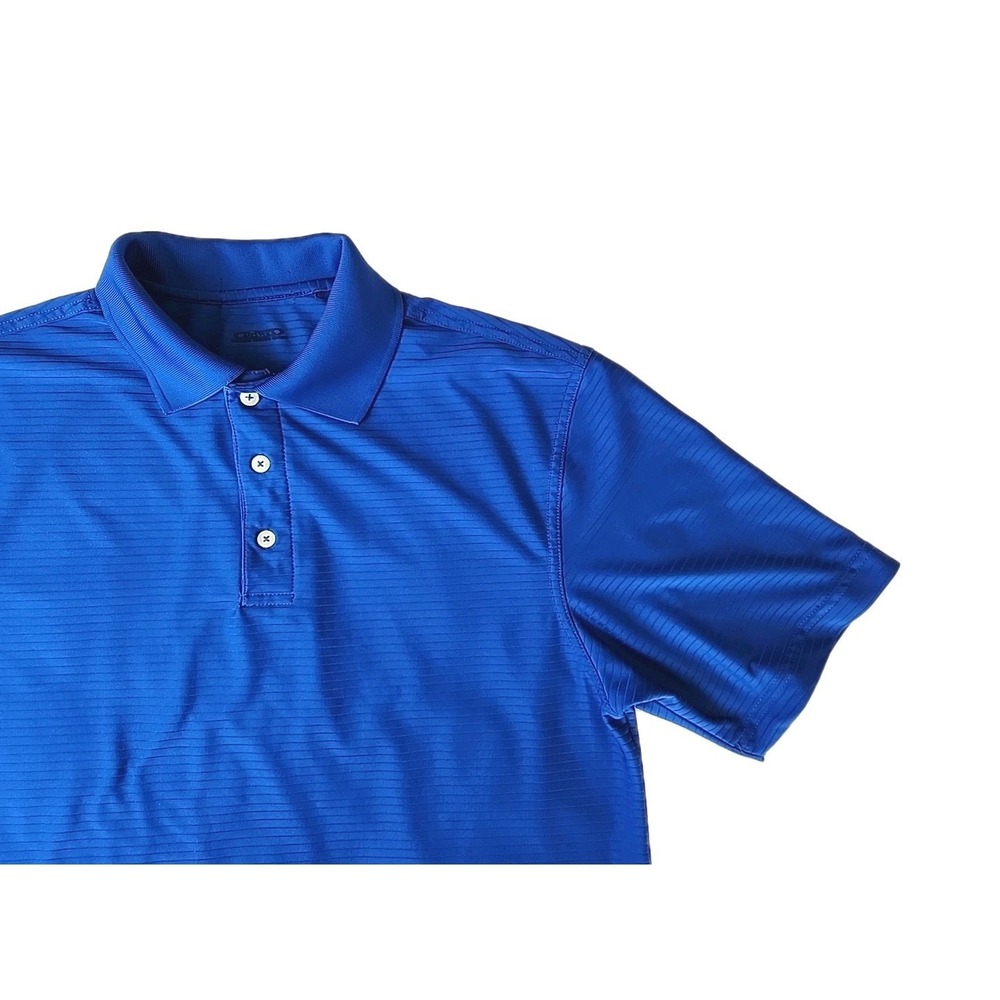Men's Dry Fit Medium Golf Polo Moisture-Wick Performance S/S Royal Blue EUC